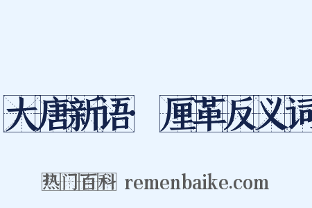 大唐新语·厘革反义词是什么意思的图片